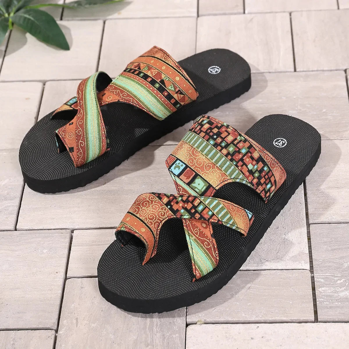 Toe Loop Platform Sandals - minbolu -