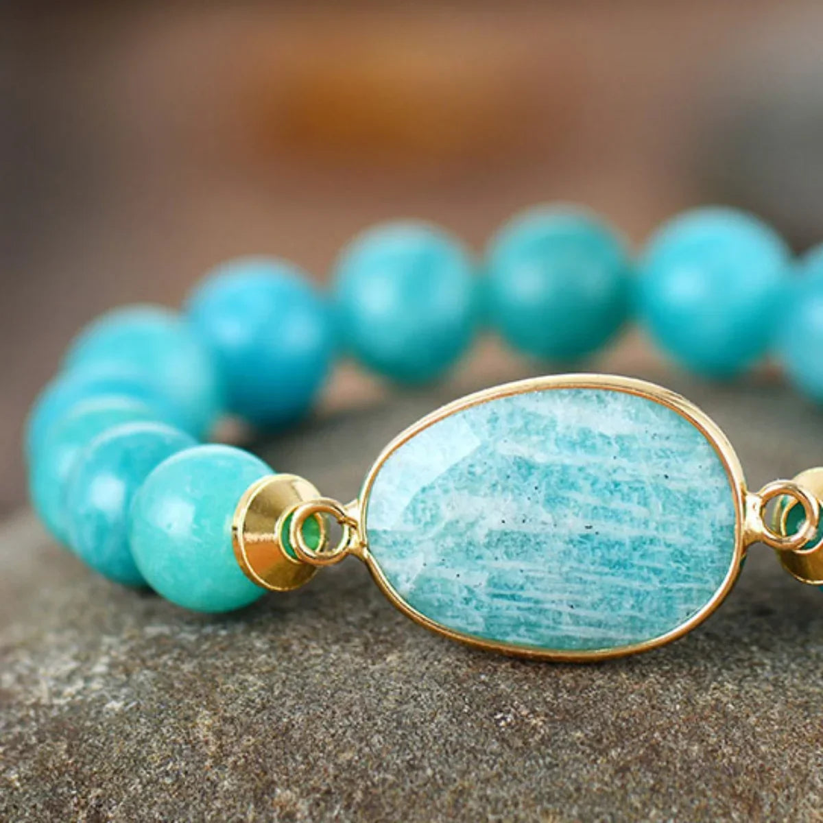Unique Natural Stone Beaded Bracelet - minbolu -