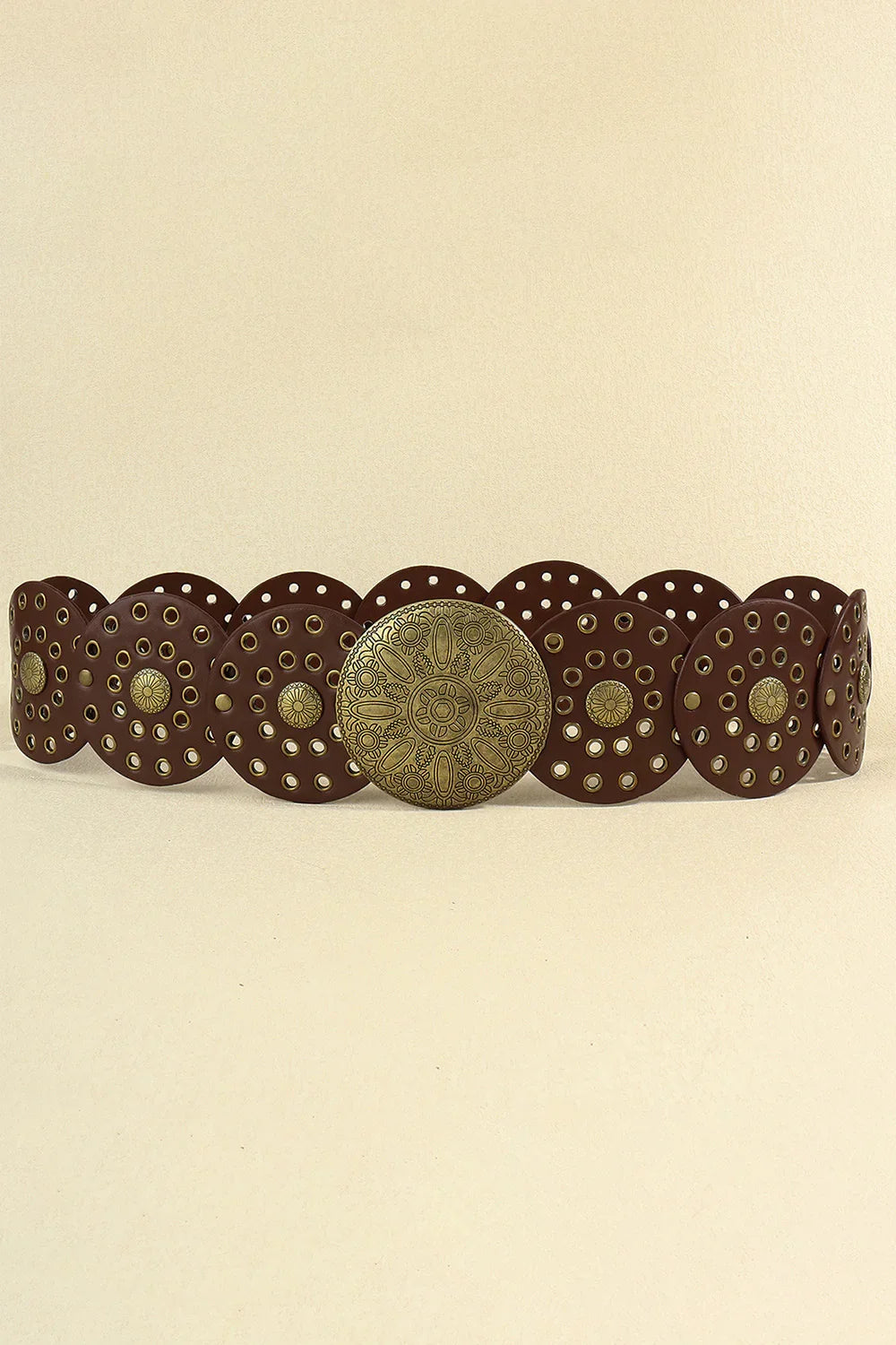 Stylish Zinc Alloy PU Disc Belt - minbolu -