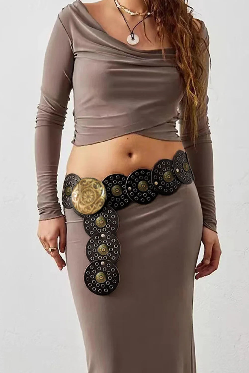 Vintage PU Leather Wide Belt - Trendy Accessory - minbolu -