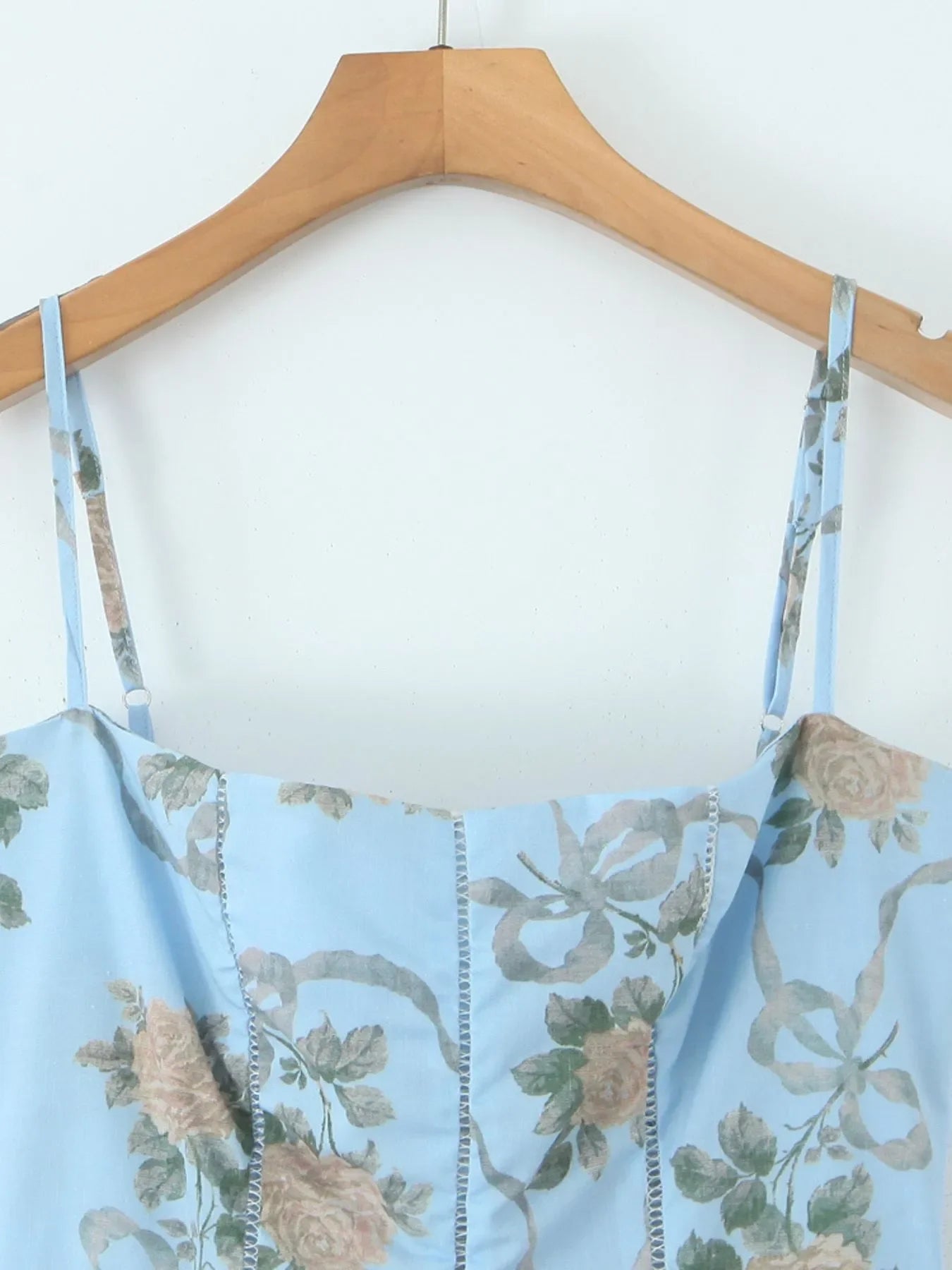 Floral Print Square Neck Cami Maxi Dress - minbolu -