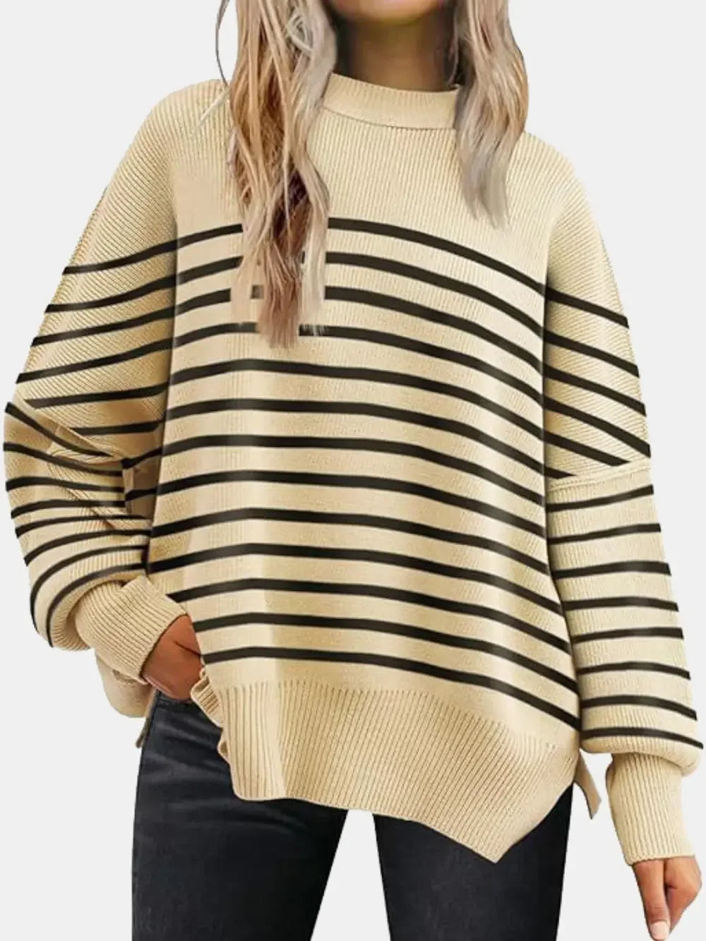 Cozy Drop Shoulder Sweater - minbolu -