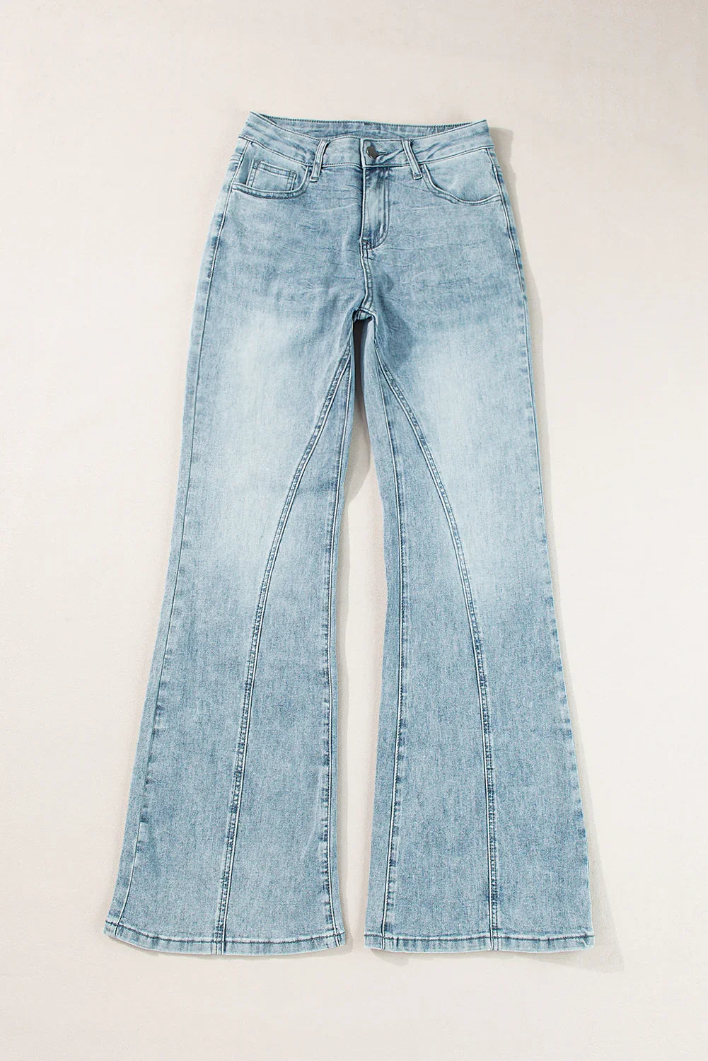 Wide Leg Jeans with Pockets - Comfort & Style - minbolu -