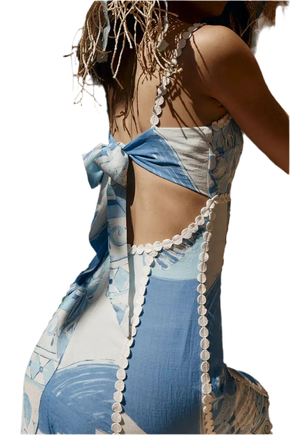 Printed Square Neck Maxi Dress - Alluring Design - minbolu -