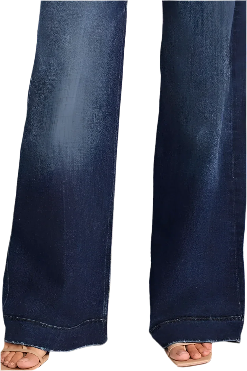 Wide Leg Jeans with Tie Waist - minbolu -