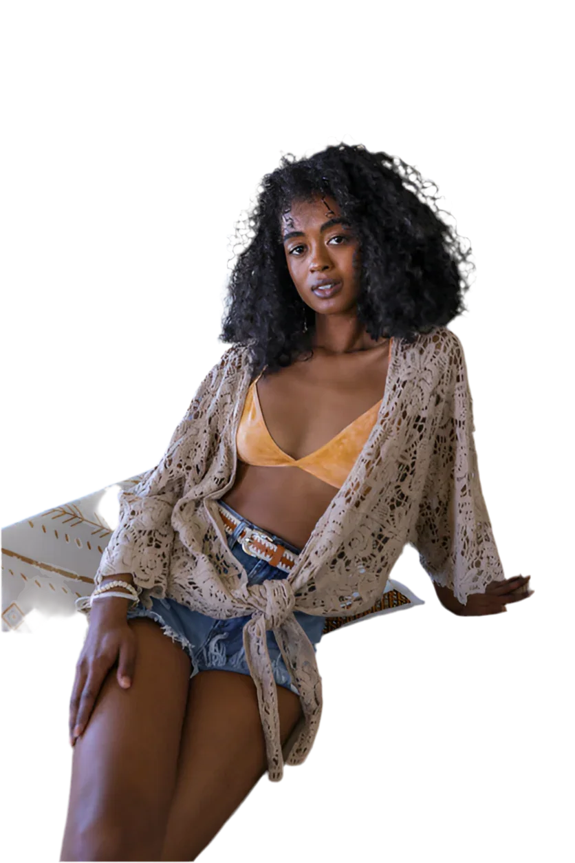 Orange Tie-Dye Triangle Bralette - minbolu -