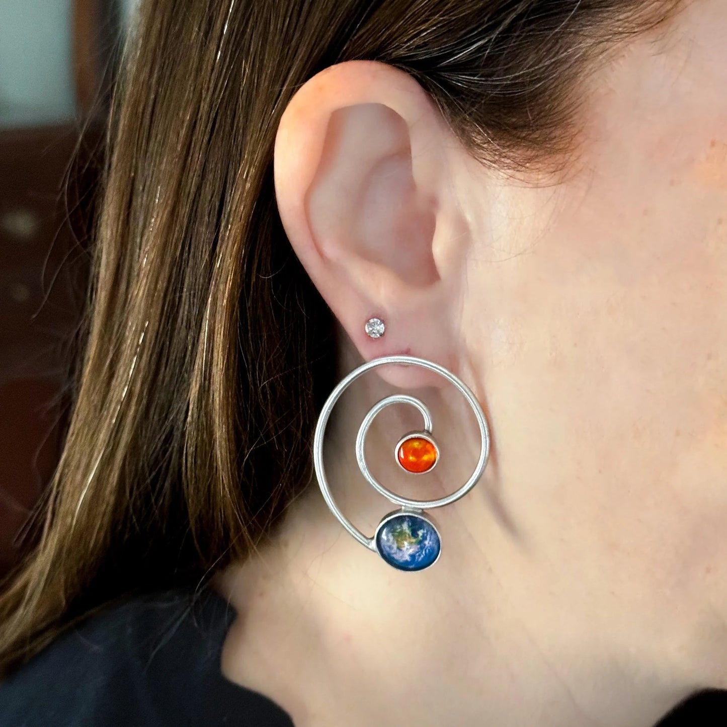 Earth's Orbit Earrings - minbolu -