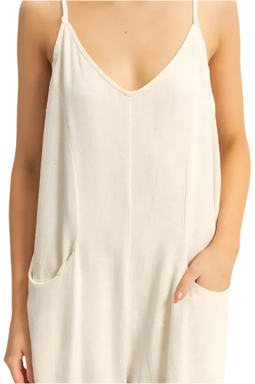 HYFVE V-Neck Pocket Detail Romper - minbolu -