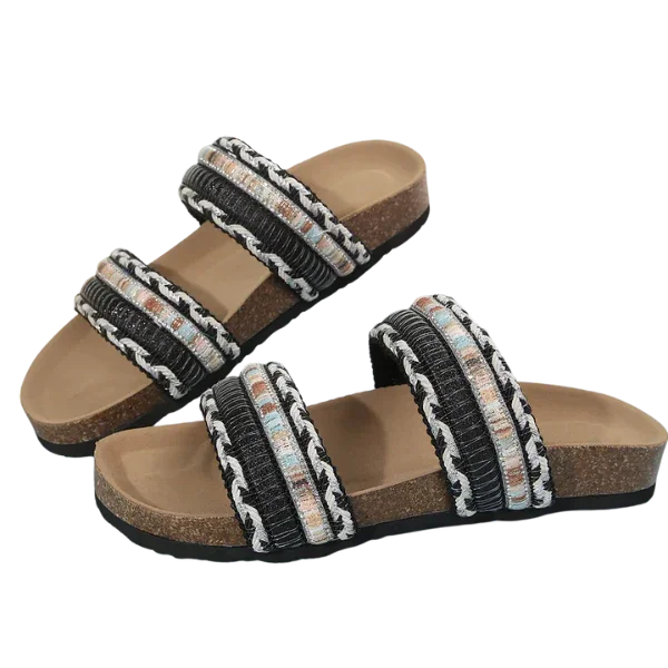 Bohemian Slides Platform Sandals - minbolu -