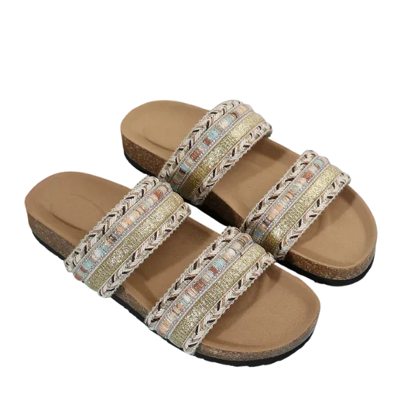 Bohemian Slides Platform Sandals - minbolu -