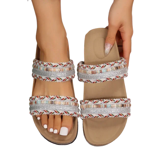 Bohemian Slides Platform Sandals - minbolu -