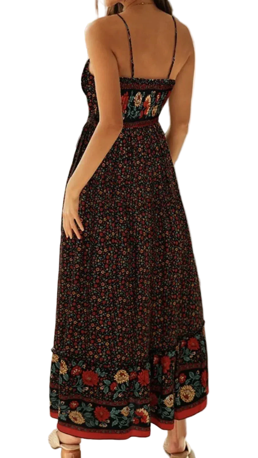 Elegantly Casual Maxi Cami Dress - minbolu -