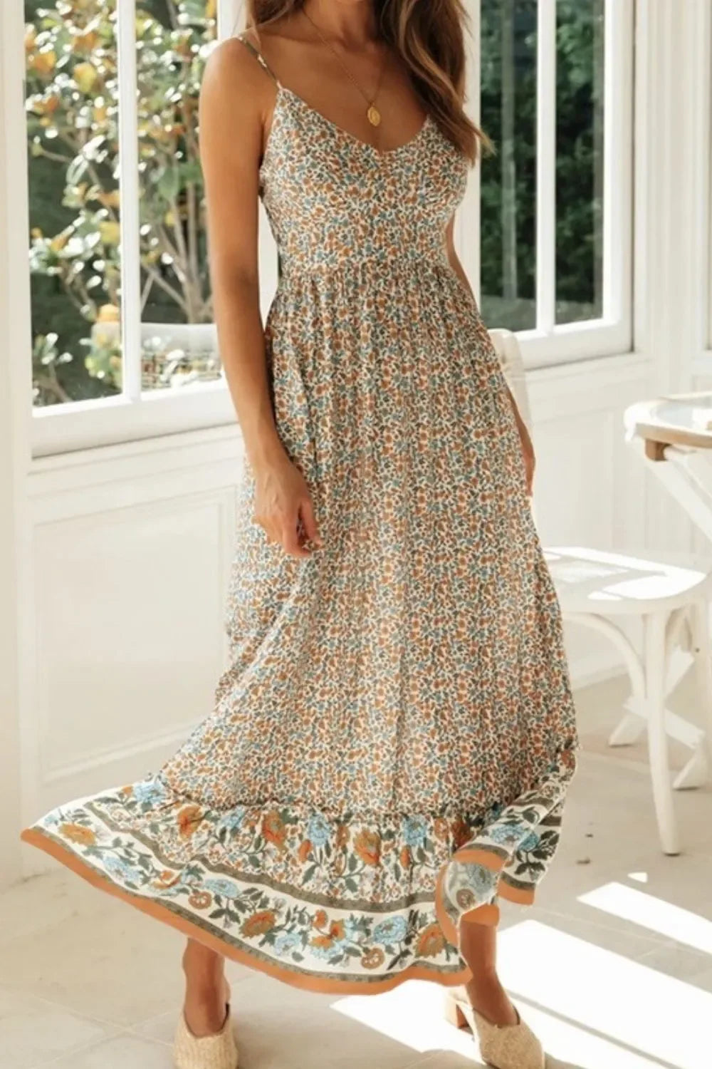 Elegantly Casual Maxi Cami Dress - minbolu -