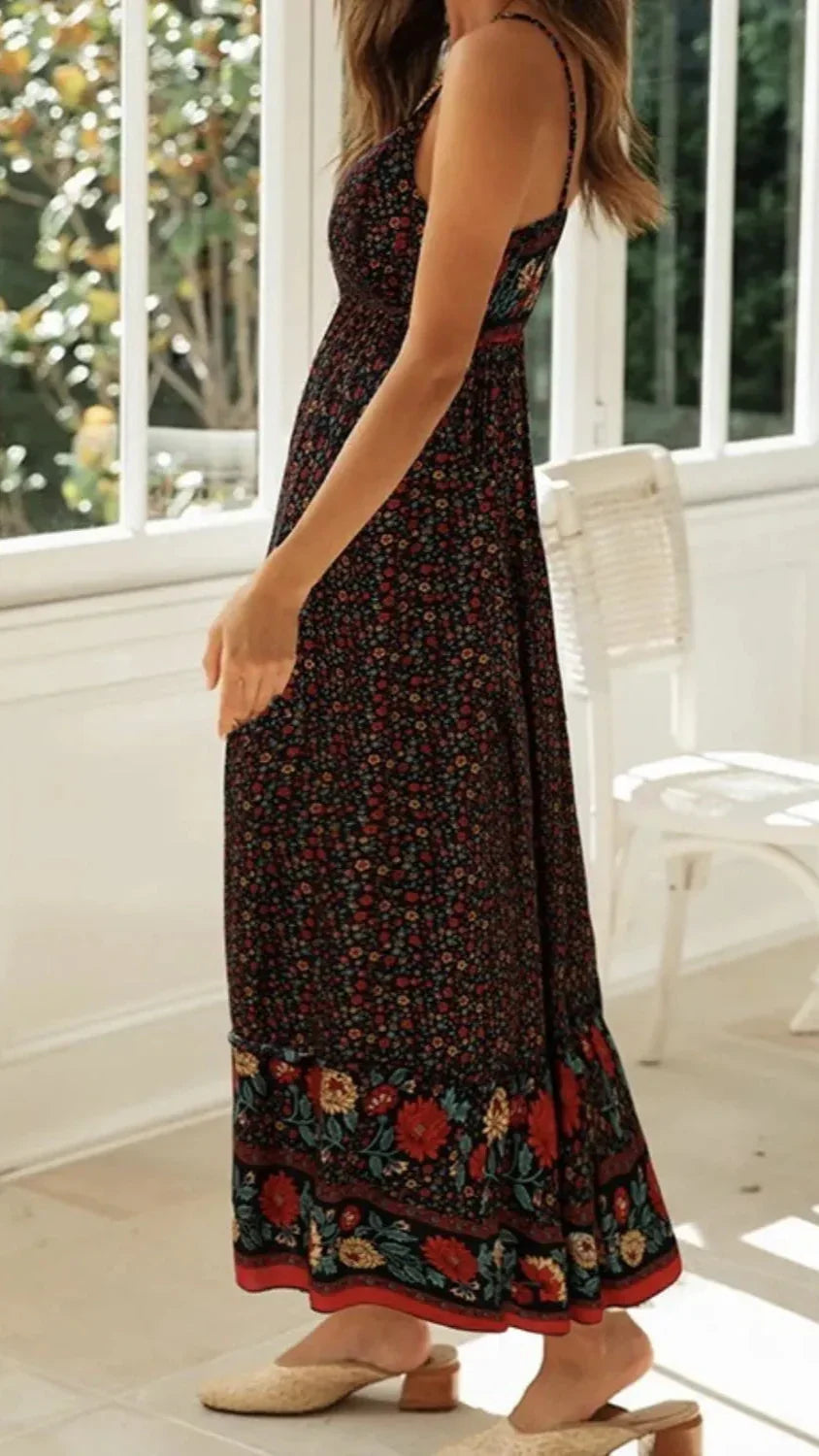 Elegantly Casual Maxi Cami Dress - minbolu -