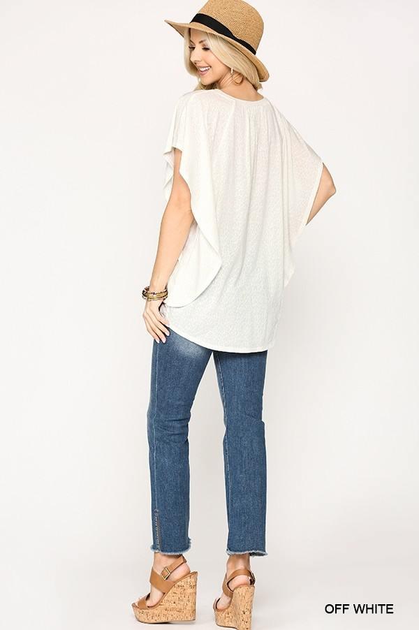 Leopard Jacquard Knit Jersey Top with Front Tie - minbolu -