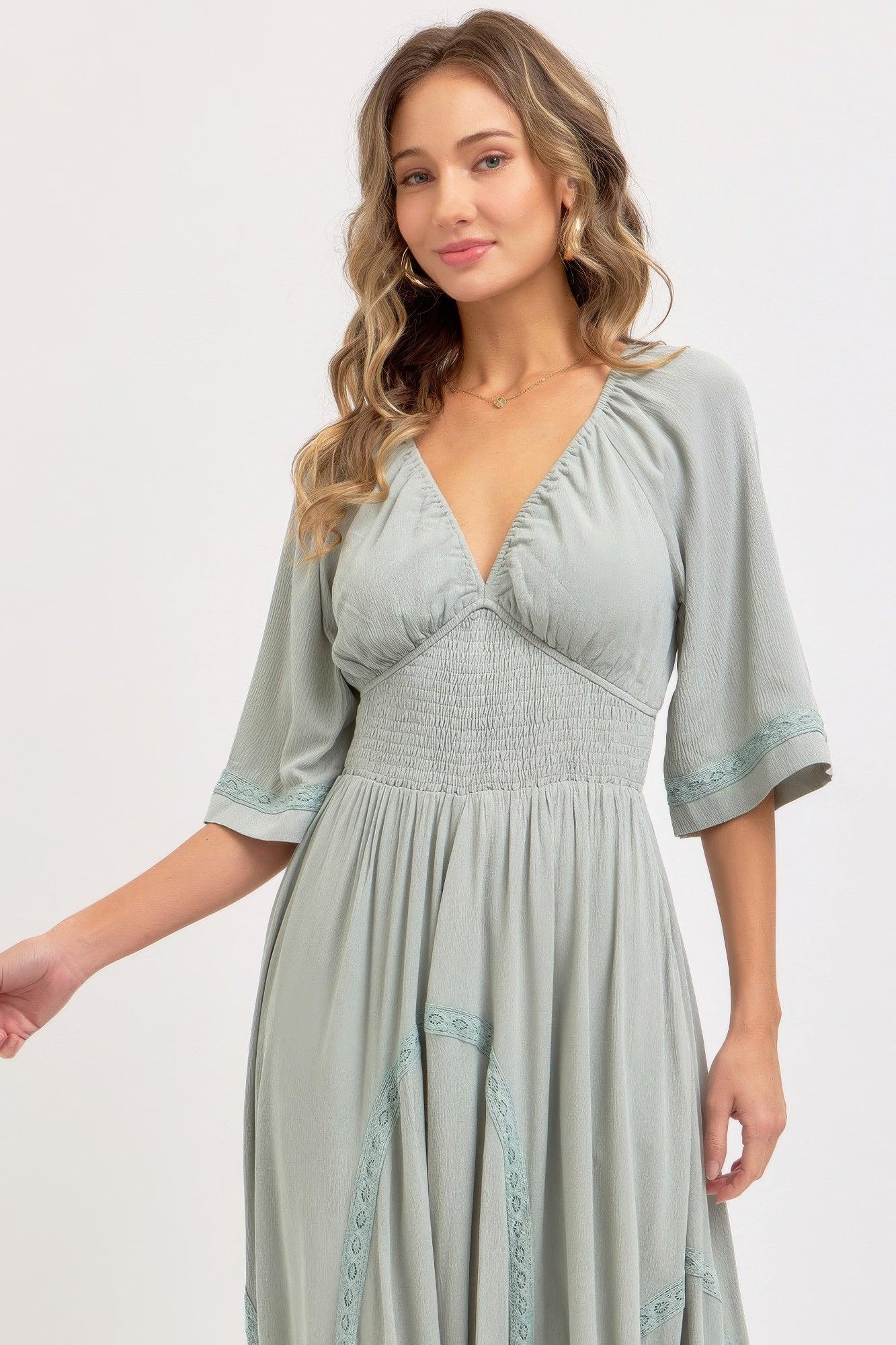 Romantic Flowy Maxi Dress - minbolu -