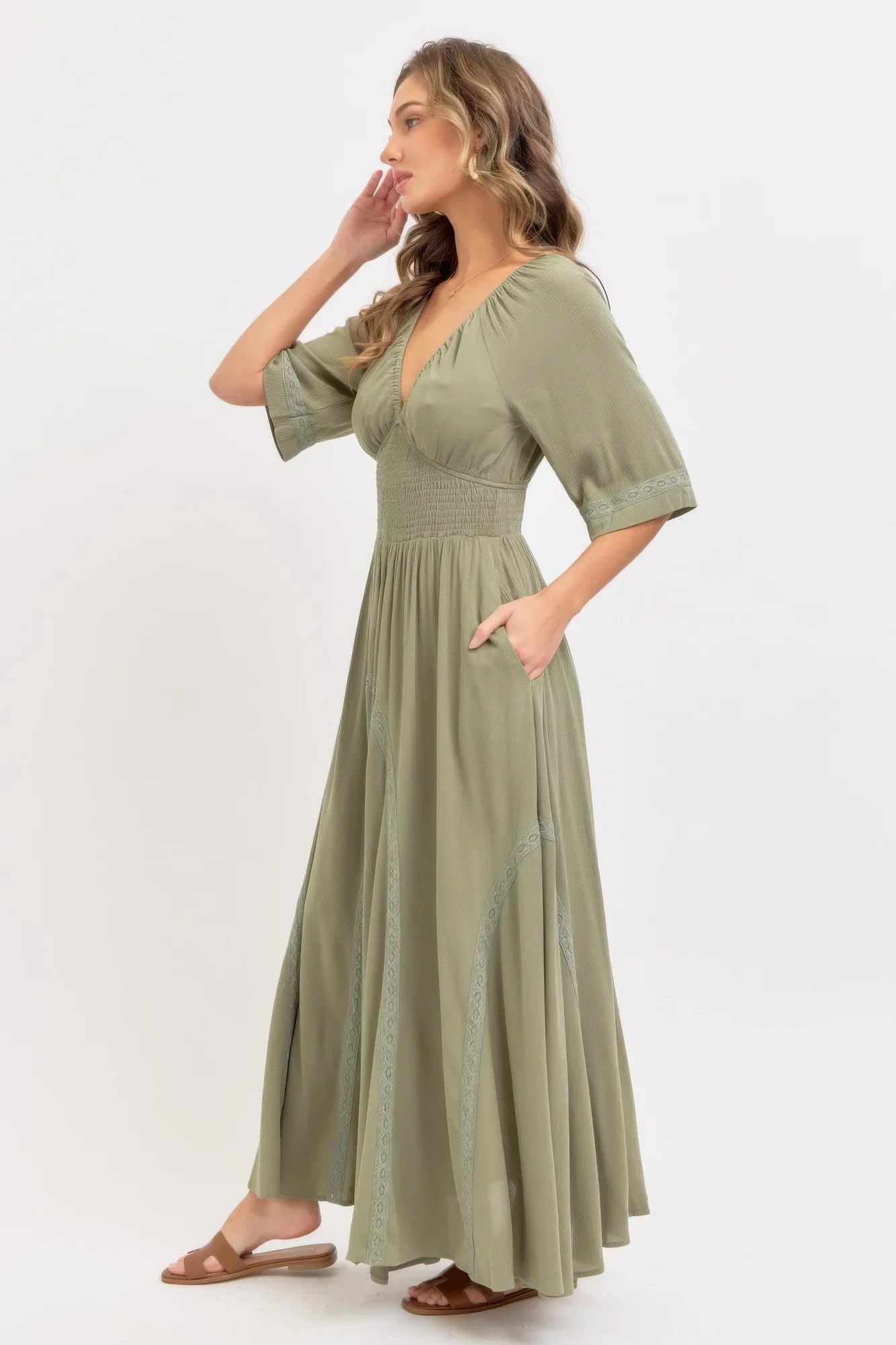 Romantic Flowy Maxi Dress - minbolu -