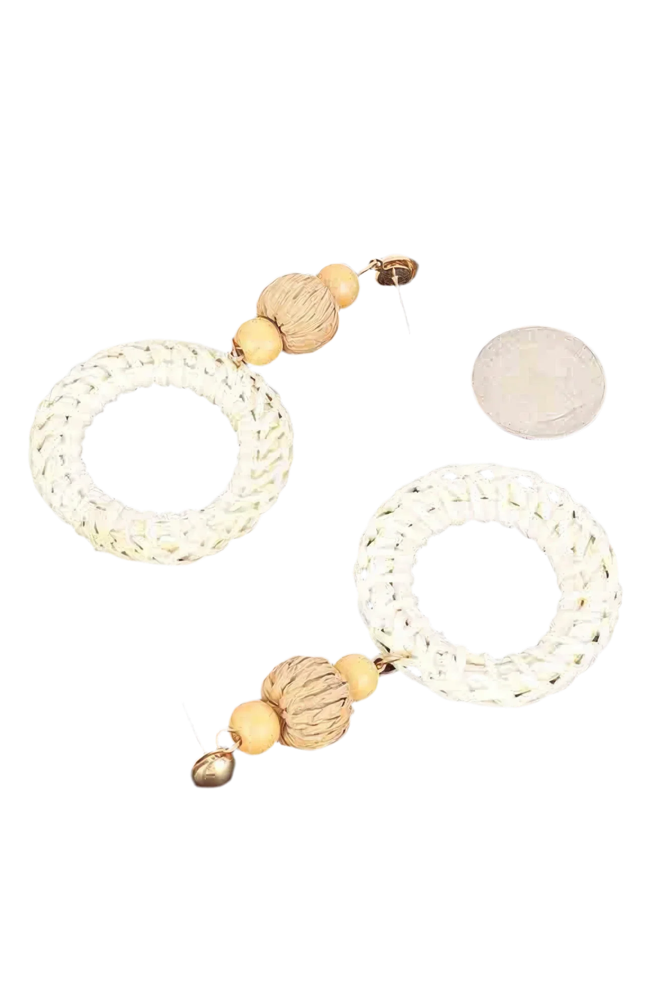 Round Bamboo Earring - Lightweight Bamboo Design - minbolu -