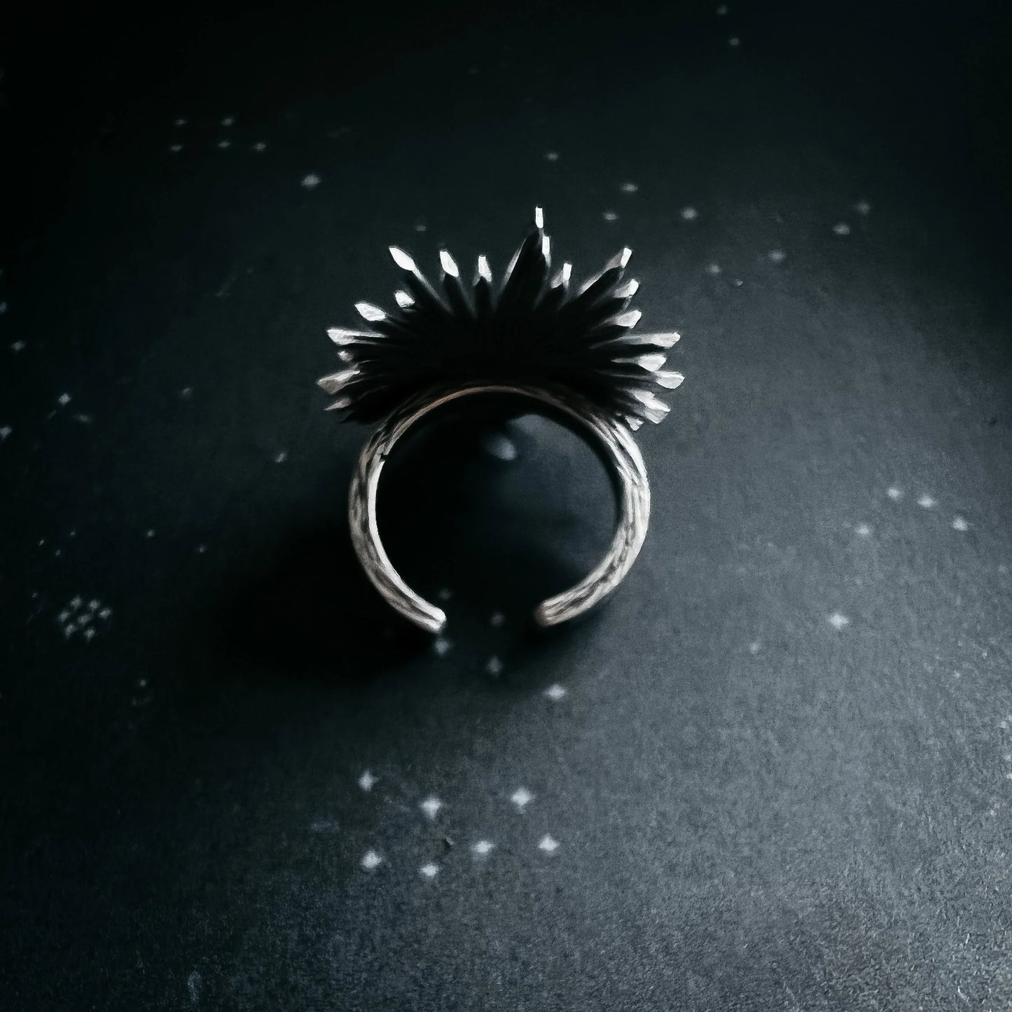 Sun Goddess Ring with Copper Oyster Turquoise - minbolu -