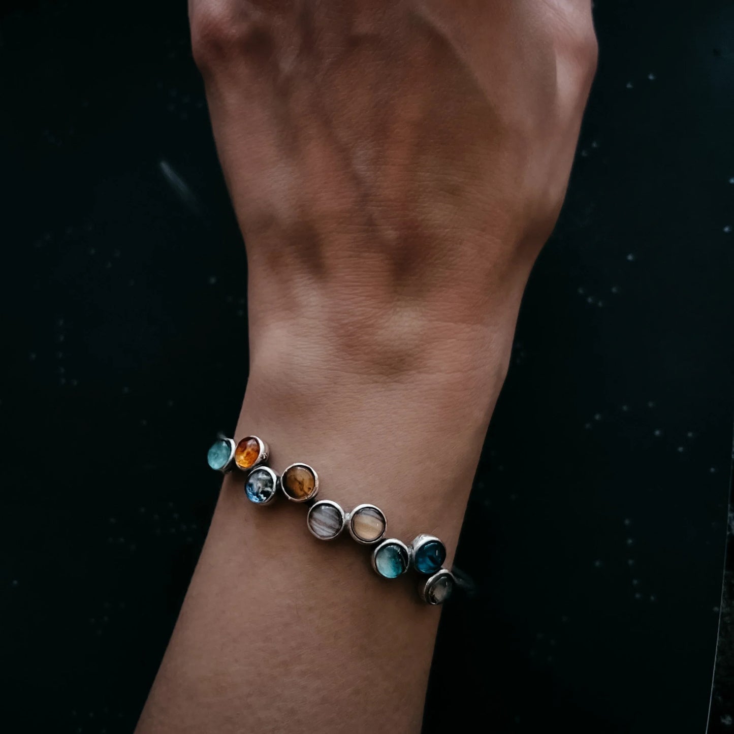 Tiny Planet Solar System Bracelet - minbolu -