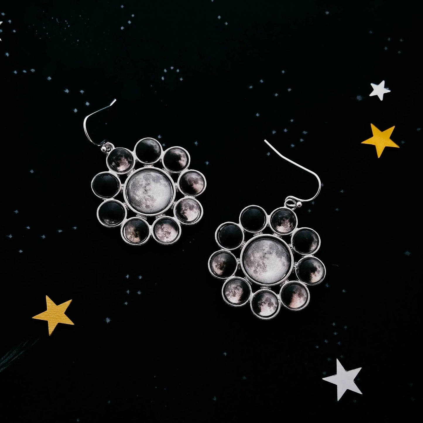 Moon Phase Halo Jewelry Set - minbolu -
