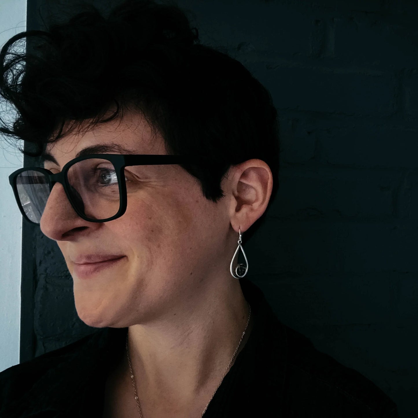 Teardrop Earrings with Raw Meteorite - minbolu -