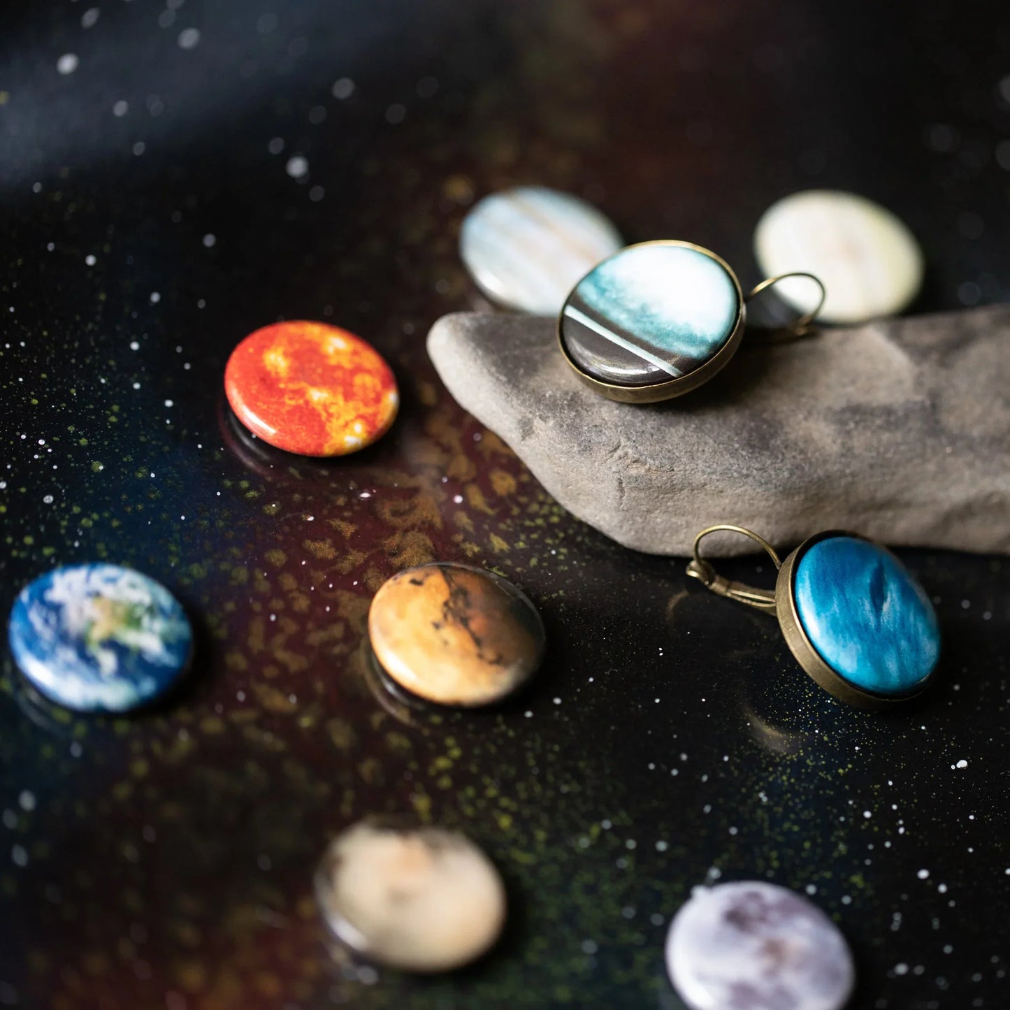 Interchangeable Solar System Earrings - minbolu -