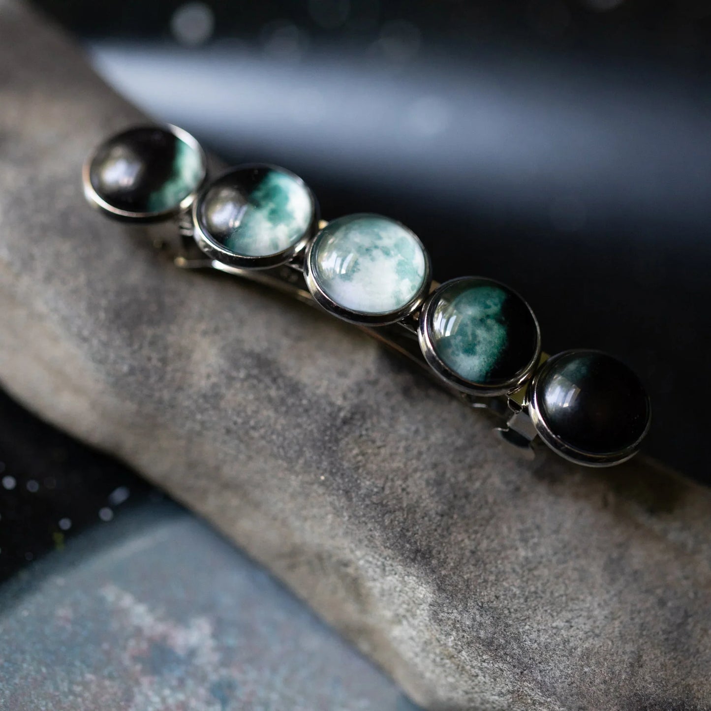 Moon Phase Hair Clip Barrette - minbolu -