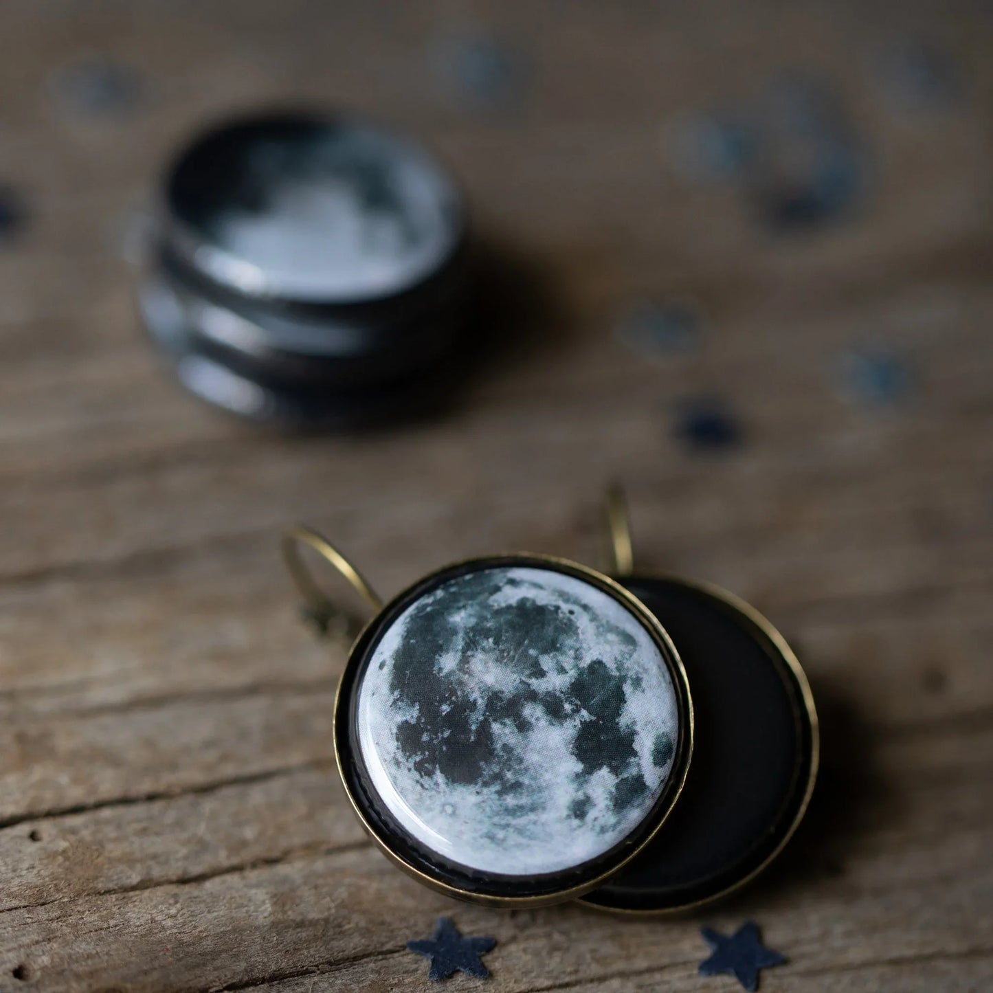 Interchangeable Moon Phase Earrings - minbolu -