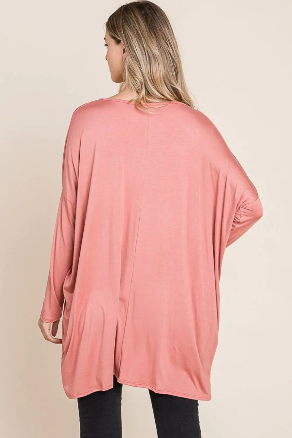 Brick Oversized Long Sleeve Top - minbolu -