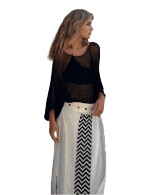 Basic Style Long Sleeve Cover-Up - minbolu -