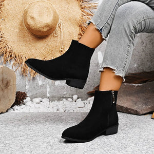 Block Heels Chelsea Boots - minbolu -
