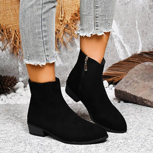 Block Heels Chelsea Boots - minbolu -