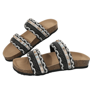 Bohemian Slides Platform Sandals - minbolu -