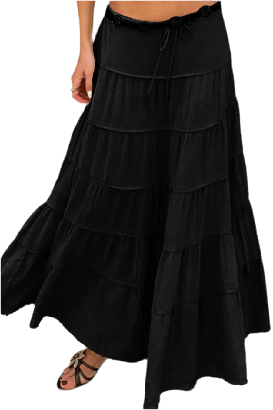 Boho Chic Tiered Maxi Skirt - Versatile & Stylish - minbolu