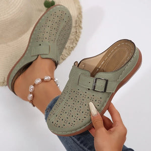 Boho Platform Loafers - Women's Round Toe Comfort Shoes - minbolu -