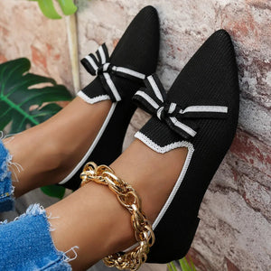 Boho Point Toe Flats - Women's Slip-On Comfort Shoes - minbolu -