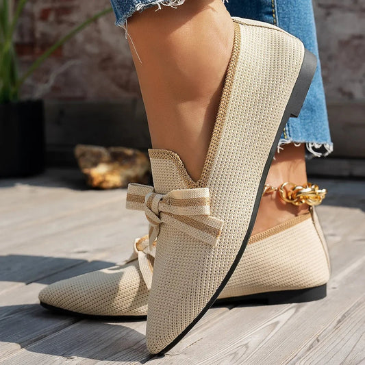 Boho Point Toe Flats - Women's Slip-On Comfort Shoes - minbolu -