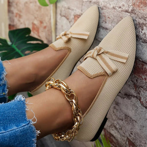 Boho Point Toe Flats - Women's Slip-On Comfort Shoes - minbolu -