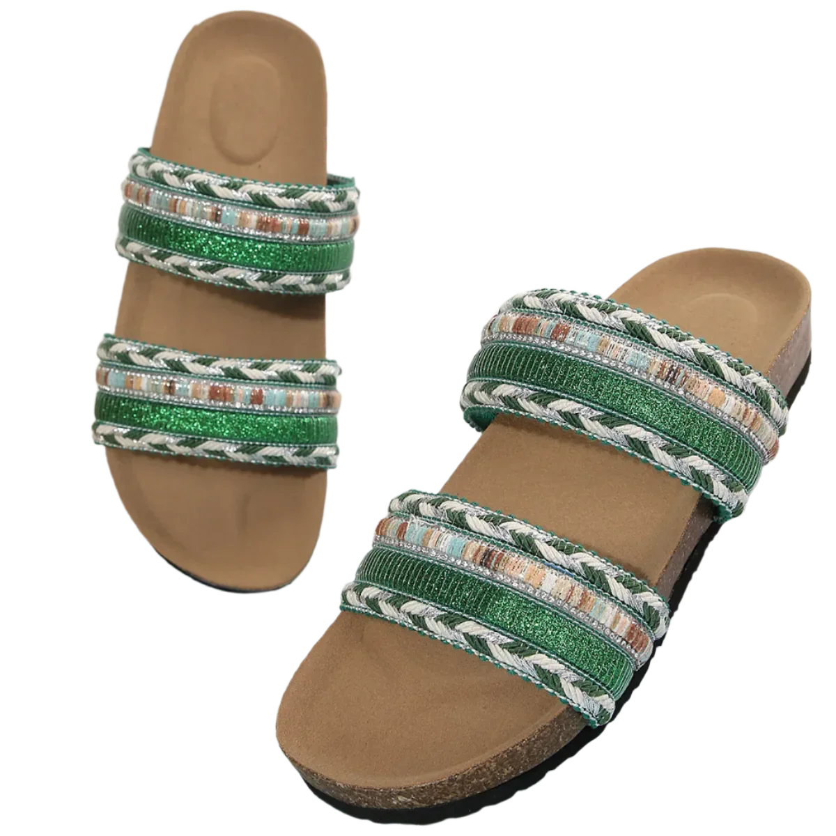 Bohemian Slides Platform Sandals - minbolu -
