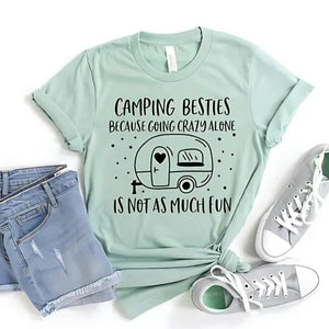 Camping Besties T-shirt - minbolu -