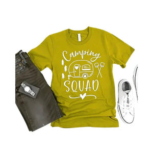Camping Squad Blue Tee | Outdoor Fun Shirt - minbolu -