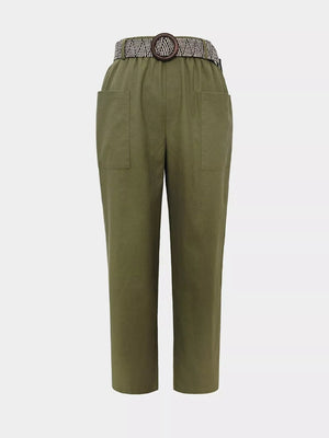 Casual Wide Leg Pants - Boho Cropped Palazzo Pants with Pockets - minbolu -