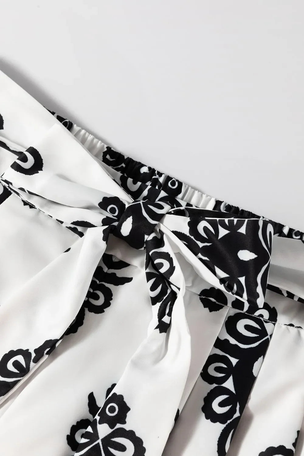 Tied Printed Shorts - minbolu -