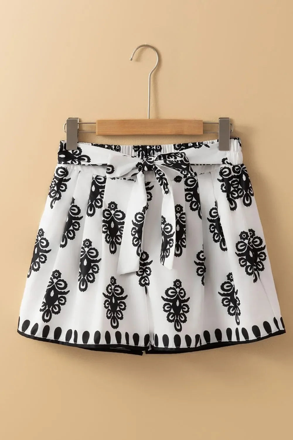 Tied Printed Shorts - minbolu -