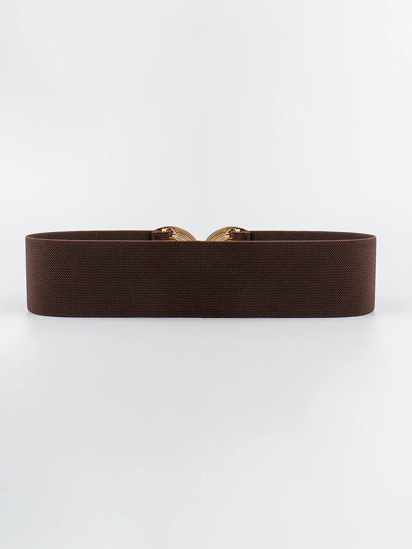 Geometric Buckle Wide Belt - Trendy Elastic Accessory - minbolu -