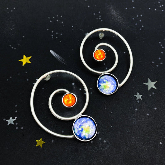 Earth's Orbit Earrings - minbolu -