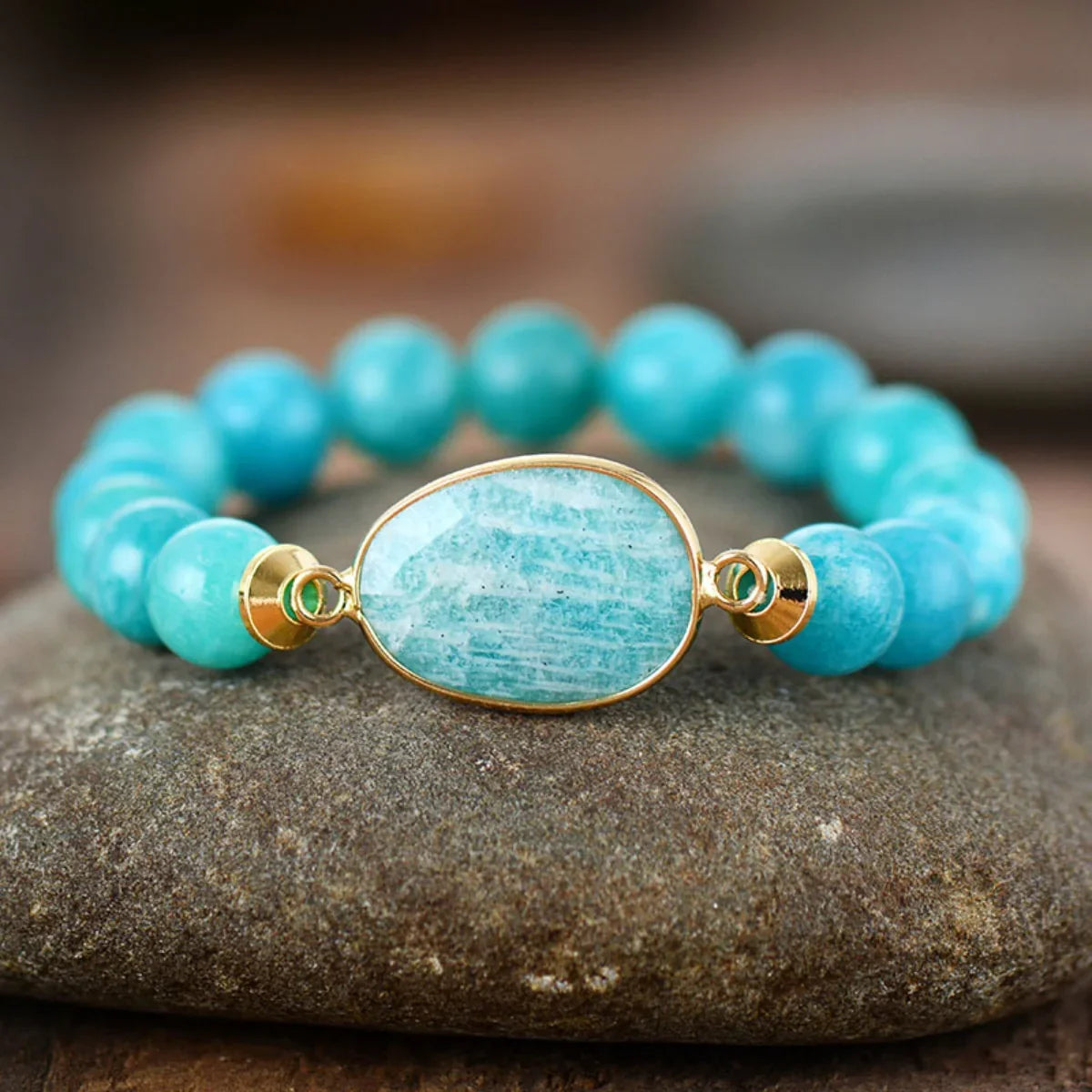 Unique Natural Stone Beaded Bracelet - minbolu -