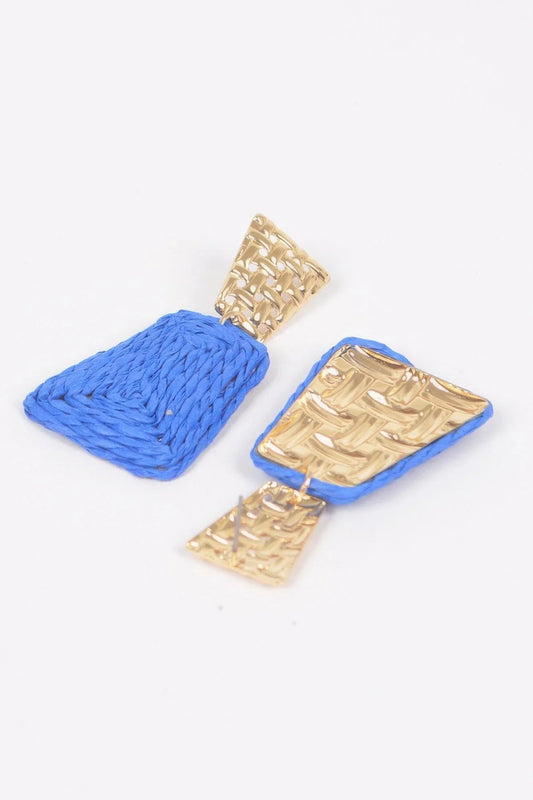 Faux Straw Dangling Earring - minbolu -