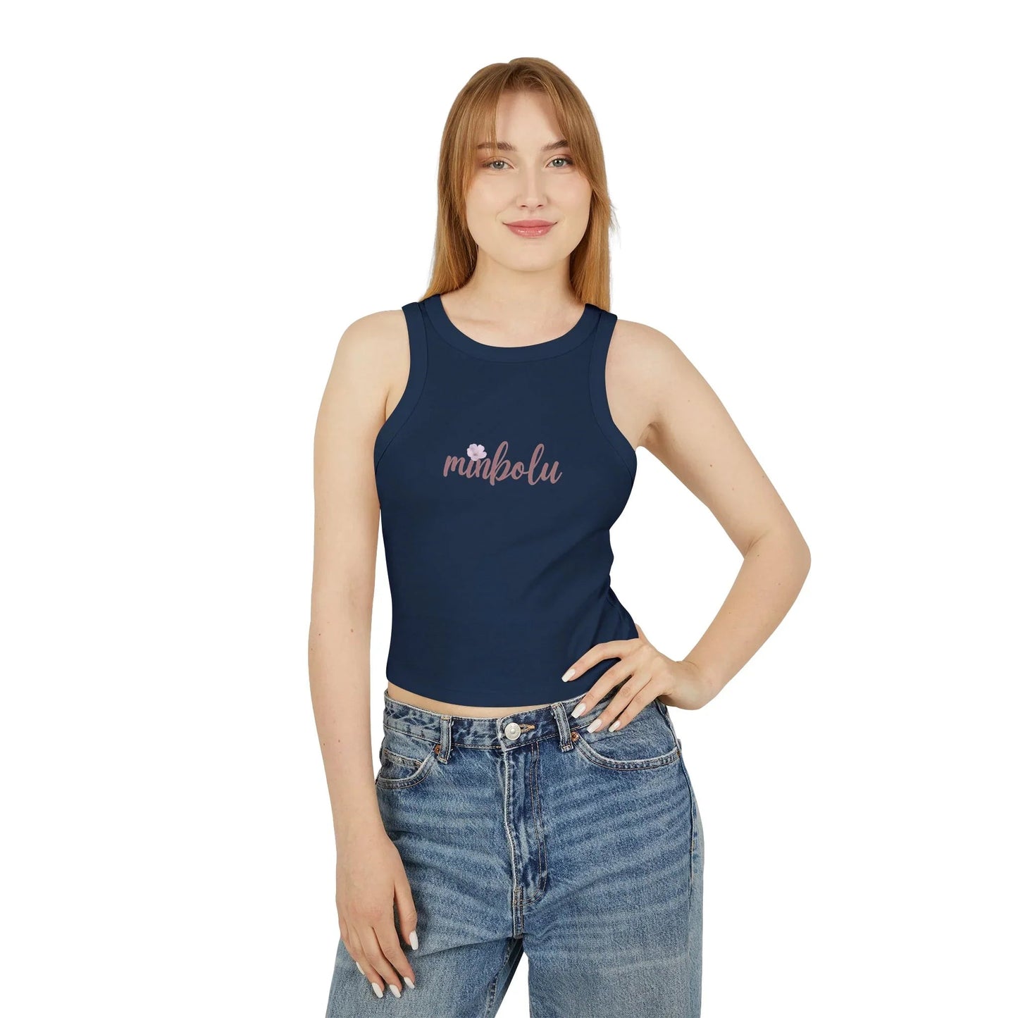 Floral Racerback Tank Top - Women's Athletic Tank for Layering & More - minbolu -